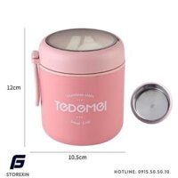 Hộp Cơm khay cơm ,Canh,Sup Giữ Nhiệt, Ruột Inox 304 thép không gỉ, an toàn sử dụng , đủ kích thước.Giao nhanh - 1 ngăn màu hồng