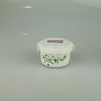 Hộp cơm sứ 3 tầng tròn Happycook có túi đựng cao cấp