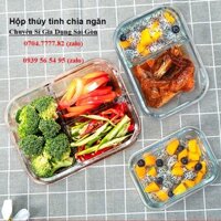 hộp cơm thủy tinh 1040ml - hộp cơm thủy tinh chia ngăn