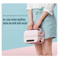 Hộp Cơm tích hợp hâm nóng 2 tầng đa năng - hộp cơm văn phòng