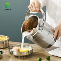 Hộp cơm trưa cách nhiệt ORNOOU, Hộp đựng thực phẩm giữ nhiệt bằng thép không gỉ 3 lớp, Hộp đựng súp Nồi giữ nhiệt kín dung tích lớn Dã ngoại