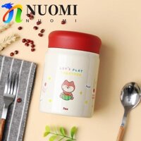 Hộp cơm trưa giữ nhiệt NUOMI, Bình chân không Mini dày di động, Nồi súp 320ml Bình nước hoạt hình dễ thương Văn phòng