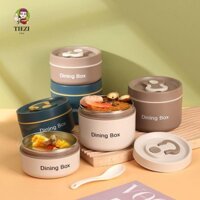 Hộp cơm trưa giữ nhiệt TIEZI, Bát súp inox cấp thực phẩm, Xô kín Lò vi sóng chống rò rỉ có thể sưởi ấm Hộp ăn tươi giữ nhiệt dành cho người lớn