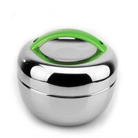 Hộp Cơm Trưa Inox Cách Nhiệt Hộp Bento Hình Táo Hộp Cơm Trưa Học Sinh Người Lớn Hộp Cơm Tròn Cầm Tay Hai Lớp Hộp Ăn Nhanh RG7H
