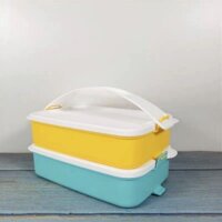 Hộp cơm Tupperware xanh vàng