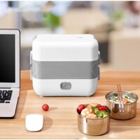 Hộp Cơm Văn Phòng Cắm Điện 2 Tầng 4 Bát Inox BUCOOK Có Chức Năng Giữ Nhiệt, Hâm Nóng Và Nấu Chín Đồ Ăn