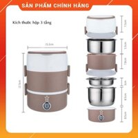 Hộp cơm Văn phòng cắm điện inox 3 tầng | Hâm nóng | Cà mèn đựng cơm | Cặp lồng AHM Mart