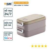 Hộp Cơm Văn Phòng Giữ Nhiệt YESURE HLM-063 Vỏ Nhựa Cao Cấp , Ngăn Đựng Bằng Inox 304 An Toàn , Có Thể Tháo Rời - Hàng chính hãng - Hồng - 1600ml