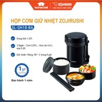 Hộp cơm/cà men giữ nhiệt 3 ngăn Zojirushi 1.27L SL-GH18-BA, bảo hành giữ nhiệt 1 năm