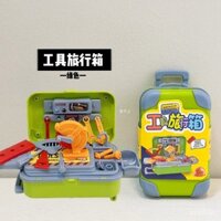 Hộp công cụ du lịch cho bé trai và bé gái, vali xe đẩy mô phỏng sửa chữa, bộ đồ chơi giả vờ, quà tặng mẫu giáo