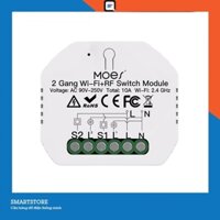 Hộp công tắc 2 cổng wifi + remote RF siêu nhỏ 10A MS-104B
