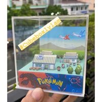 Hộp Cube mô hình pokemon Village and Latias Latios