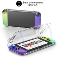 Hộp cứng trong suốt IINE đựng máy đóng mở bằng nam châm từ tính cho Nintendo Switch Oled / Switch v1,2