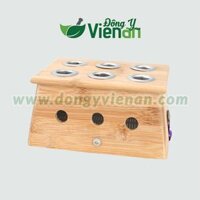 Hộp cứu ngải bằng gỗ 6 lỗ