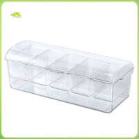 Hộp Đá Fianao Có Định Dạng Chia 5 Ngăn Tủ Lạnh Hộp Đá Có Nắp Để Salad Trái Cây Bảo Quản Rau Củ Trong Suốt Hộp Đựng Có Thể Tháo Rời Cho Dã Ngoại Và Gia Vị Người Mua Đông Nam