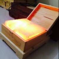 Hộp đá muối xông chân