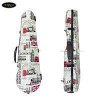 Hộp Đàn Violin Carbon Tròn Thường Màu Trắng In Chữ Size 4/4