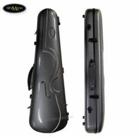 Hộp đàn violin carbon tròn thường màu đen chấm bi size 4/4