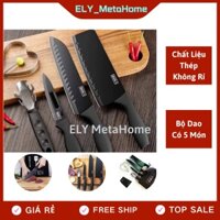 Hộp dao 5 chi tiết hợp kim thép đen không gỉ mẫu mới BUCK-I_ ELY MetaHome
