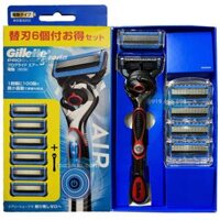 Hộp dao cạo râu 5 lưỡi Gillette Proglide5 Air (1 tay cầm xoay chiều sử dụng pin và 6 đầu cạo 5+1)