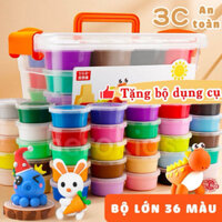 Hộp Đất Nặn Tự Khô 36 Màu-Tặng kèm dụng cụ nặn
