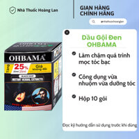 Hộp dầu gội nhuộm tóc GỘI LÀ ĐEN OHBAMA - hộp 10 gói ( Màu đen )