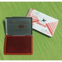 Hộp dấu kim loại Horse số 2 - đóng dấu - lăn tay màu đỏ