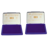 Hộp dấu kim loại Horse số 3 - đóng dấu - lăn tay màu xanh