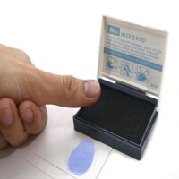 Hộp dấu lăn tay hình chữ nhật  MicroPad Shiny - XANH