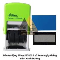 Hộp dấu lật tự động Shiny rPET-400 8 số 4mm ngày tháng năm                         &nbsp(&nbspXanh Dương&nbsp)