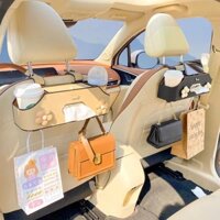 Hộp Để Đồ Sau Ghế Ô Tô Gấu Nâu Chất Liệu Da Cao Cấp Lưu Trữ Đồ Sau Ghế Phong Cách Châu Âu