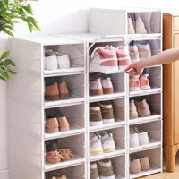 Hộp để giày dép có ngăn kéo trượt nhựa cứng cao cấp , Kệ để giày đa năng tự lắp ráp có lỗ thông khí bảo quản đồ