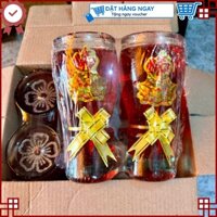 HỘP ĐÈN CÀY LY CAO 15cm { HỘP 3 CẶP }