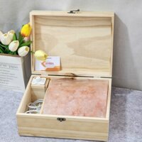 Hộp Đèn Đá Muối Himalaya Mặt Cong Massage Chân Giúp Ngủ Ngon, Giảm Đau Xương Khớp, Cải Thiện Sức Khỏe