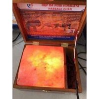 Hộp Đèn Đá Muối Himalaya Mặt Cong Massage Chân - ẢNH THẬT - CÓ HƯỚNG DẪN SỬ DỤNG