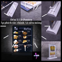 Hộp đèn LED Đèn LED kinh doanh Biển quảng cáo Đèn LED Poster Hiển thị menu có thể sạc lại Áp phích tùy chỉnh A4 siêu mỏn
