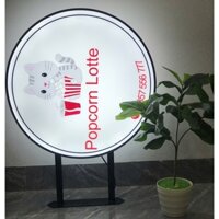 Hộp đèn mica hút nổi tròn, vuông 60 cm trắng poly + in ấn thiết kế (sẵn led siêu sáng + nguồn 220v). Biển vẫy quảng cáo