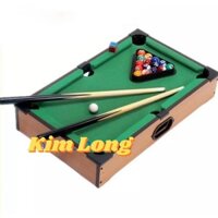 Hộp đồ chơi bàn bida lỗ mini 6 lỗ bằng gỗ 2382 ( 51 x 31 x 9cm ) - Mini Table Top Pool cho bé trai y hình