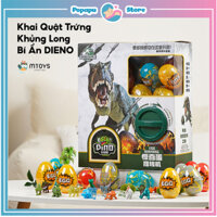 Hộp đồ chơi bộ 12 trứng khủng long phát sáng máy vặn lồng ấp trứng khủng long dạ quang nhiều hình thú vị vui nhộn cho bé