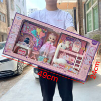 Hộp Đồ Chơi Búp Bê Barbie, Công Chúa Elsa, Đồ Chơi Búp Bê Thay Váy, Búp Bê Tóc Mây, Thích Hợp Làm Quà Tặng Cho Bé - Hàng