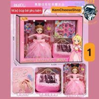 Hộp đồ chơi búp bê bé gái Búp bê Công Chúa búp bê barbi Thay Đổi Trang phục làm quà tặng cho bé gái