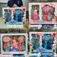 Hộp đồ chơi búp bê công chúa Elsa Anna Công chúa Aurora Bella Thay đồ Hộp Đồ chơi bé gái kèm phụ kiện