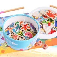 HỘP ĐỒ CHƠI CÂU CÁ NAM CHÂM BẰNG GỖ