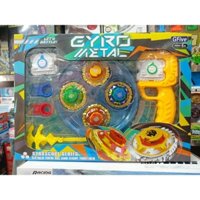 Hộp đồ chơi có 4 con quay rút dây kèm sàn thi đấu 1211