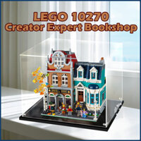 [Hộp đồ chơi dũng cảm] Hộp trưng bày lego Acrylic cho lego 10270 Creator Expert Bookshop Popmart Figurine Labububumu Zimomo cho giày thể thao Bộ sưu tập trang sức