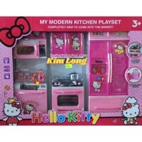 Hộp đồ chơi kệ bếp Hello Kitty có pin nhạc đèn quà tặng đồ chơi cho bé gái- có sẵn