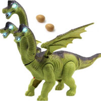 Hộp Đồ Chơi Khủng Long Đẻ Trứng 3 Đầu Cổ Dài Có Cánh Có Đèn, Nhạc Sinh Động GVQ Store