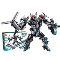 Hộp đồ chơi lắp ráp ghép hình xếp hình. 577 miếng super robot cao cấp dành cho bé sáng tạo, đồ chơi thông minh 633013