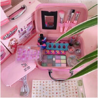 Hộp đồ chơi make trang điểm làm đẹp kèm dụng làm nail móng tại nhà cho bé gái trên 3 tuổi, đầy đủ phụ kiện cực xinh