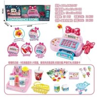 Hộp đồ chơi máy tính tiền chiếc nơ bé LOL hiệu ứng cân, quét thẻ, kêu bíp và nhạc